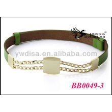 Gold Metal Belts Cyan Western Leather Belts Wholesale With Size 2.55cmW*72cmL BB0049-3